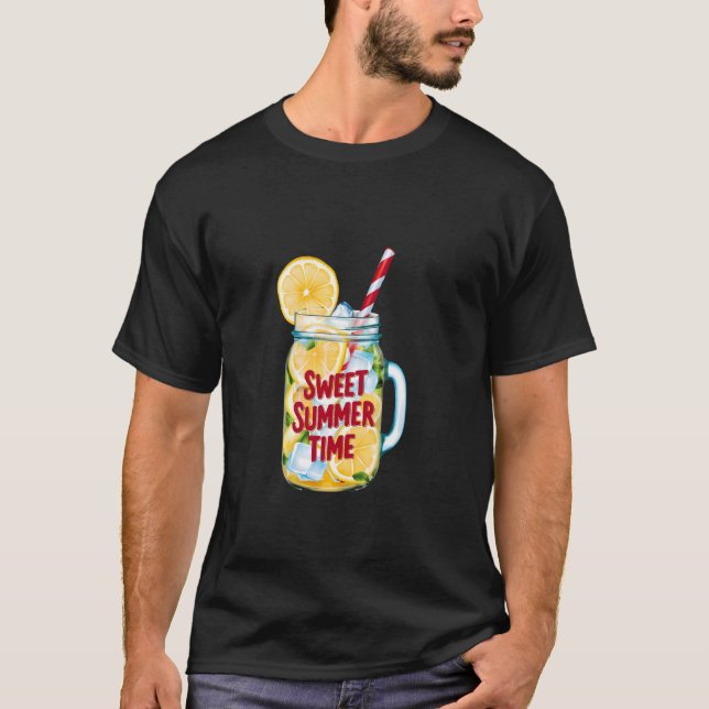 Lemonade Zitronenscheiben Eiscreme süße Sommerzeit T-Shirt (Vorderseite)