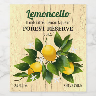 Lemoncello Lemon Fruit Weinetikett
