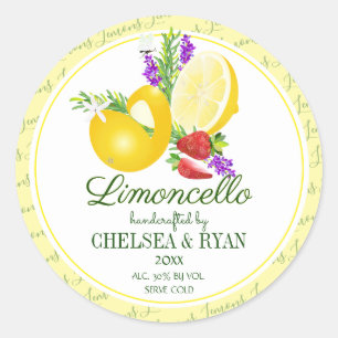 Lemoncello Lemons Runder Aufkleber