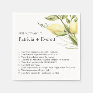 Lemond und Blätter FUN FACT WEDING Serviette