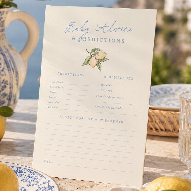 Lemonengelbes Babyshower-Vorhersage- und Ratspiel (Von Creator hochgeladen)