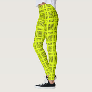 Lemongelbes geometrisches Muster Leggings