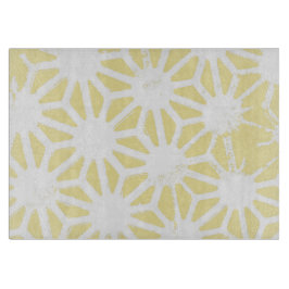 Lemongelbes geometrisches Muster Schneidebrett