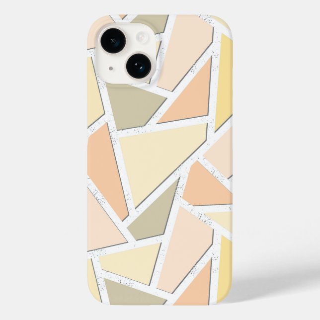 Lemongelbes Mosaikmuster Case-Mate iPhone Hülle (Rückseite)