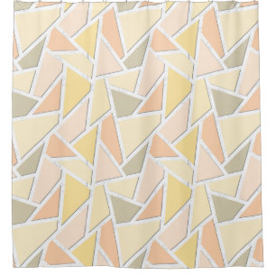 Lemongelbes Mosaikmuster Duschvorhang