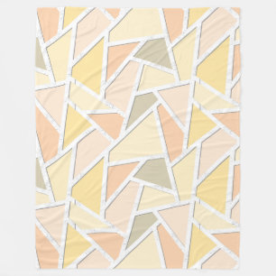 Lemongelbes Mosaikmuster Fleecedecke