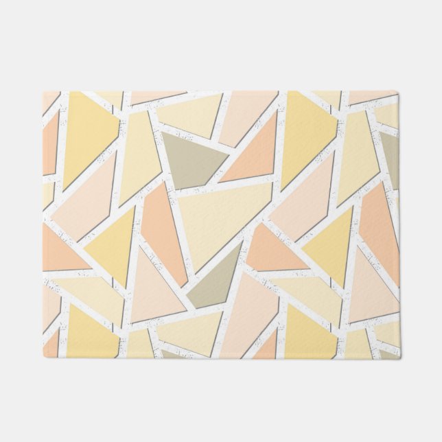 Lemongelbes Mosaikmuster Fußmatte (Vorderseite)