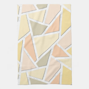 Lemongelbes Mosaikmuster Geschirrtuch