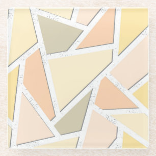 Lemongelbes Mosaikmuster Glasuntersetzer