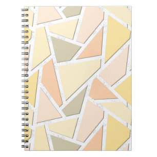 Lemongelbes Mosaikmuster Notizblock