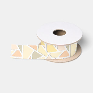Lemongelbes Mosaikmuster Satinband