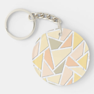 Lemongelbes Mosaikmuster Schlüsselanhänger
