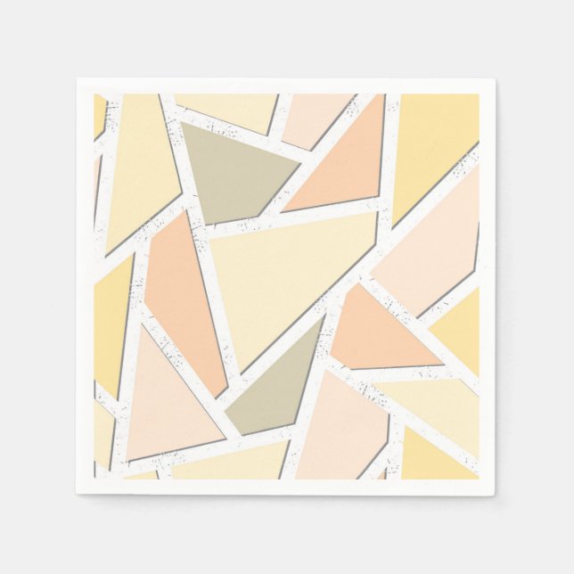 Lemongelbes Mosaikmuster Serviette (Vorderseite)