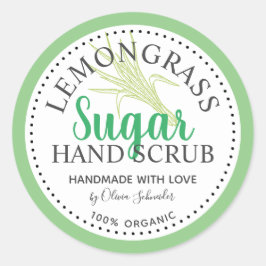Lemongrass Zucker Scrub Custom Runder Aufkleber