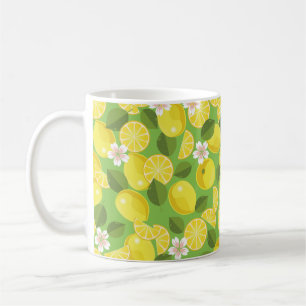 Lemonitrus nahtloser Hintergrund Kaffeetasse