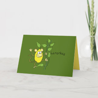 Lemonkey Lemon Monkey Grußkarte Karte