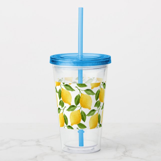 Lemons Akylic Tumbler / Brille Acryltrinkbecher (Vorderseite)