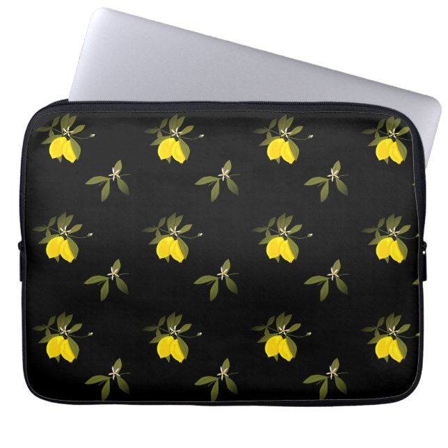 Lemons and flowers laptopschutzhülle (Vorderseite)
