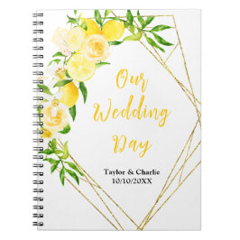 Lemons and Foliage Wedding Planner Notizblock