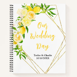 Lemons and Foliage Wedding Planner Notizbuch