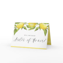 Lemons and Greenery werden Sie meine Ehrenminister