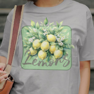 Lemons Aquarellfrucht Botanisch T-Shirt
