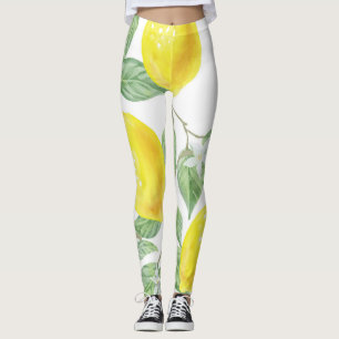 Lemons Aquarellfrucht Muster Leggings