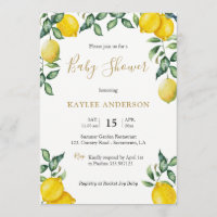 Lemons Baby Dusche Einladungskarte