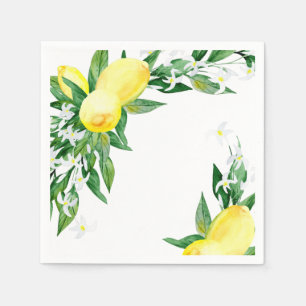 Lemons Blossom Greenerity Chic Party Paper Serviette