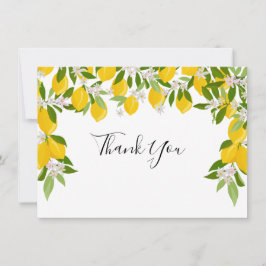 Lemons Blossom Greenerity Wedding Dankeskarte
