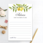 Lemons Blossom Grüne Wünsche & Beratung Karte<br><div class="desc">Genießen Sie Ihr Brautparty mit diesen lustigen Spielen. Personalisieren Sie mit der Braut zu sein Name und Datum der Dusche. Für weitere Anpassungen klicken Sie bitte auf den Link "Weiter anpassen". Wenn Sie Hilfe benötigen,  kontaktieren Sie mich bitte.</div>