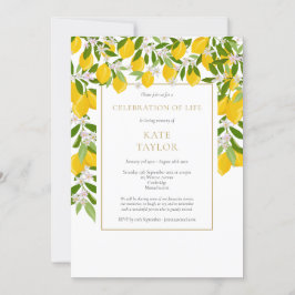 Lemons Blumenbeerdigung Einladung
