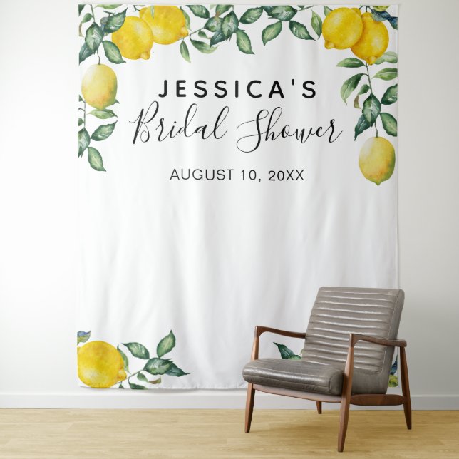 Lemons Brautparty Background Foto Stand Wandteppich (Beispiel)