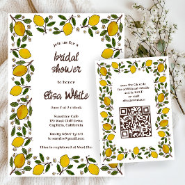 Lemons CUSTOM QR BRAUTPARTY RSVP Karte