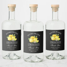 Lemons Dank Limoncello Black Bottle Labels