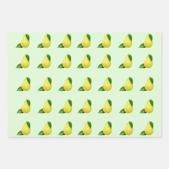 Lemons Dreierpackpapier Geschenkpapier Set (Vorderseite)