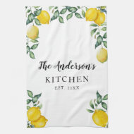 Lemons Familienküche Custom Geschirrtuch