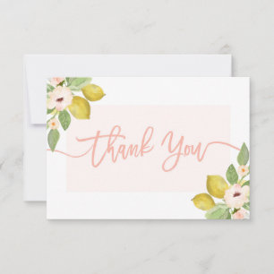 Lemons floral Danke Karte