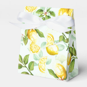 Lemons Frucht Wasserfarbe Sommerfrucht Muster Minz Geschenkschachtel
