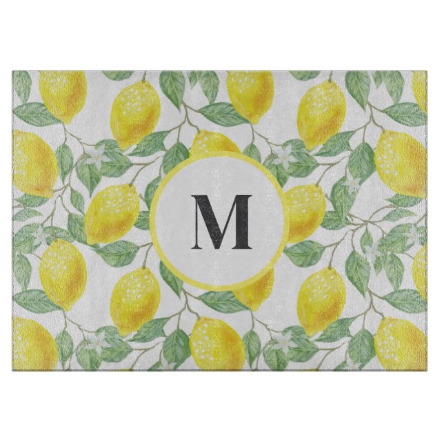 Lemons Glass Cutting Board Schneidebrett (Vorderseite)
