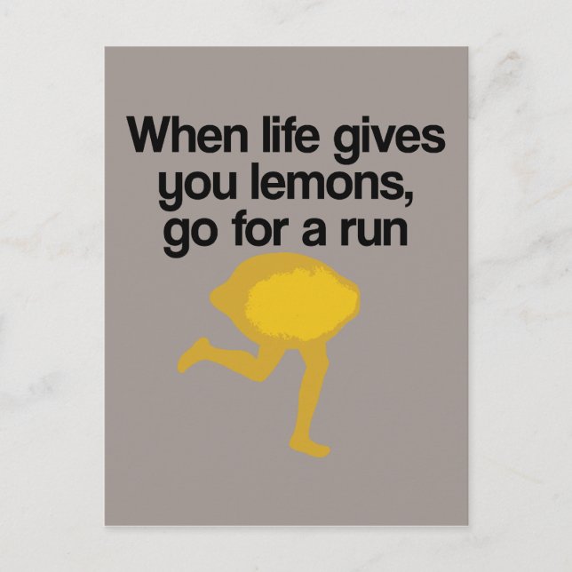 Lemons Go Run Postkarte (Vorderseite)