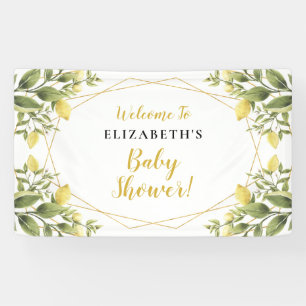 Lemons Greenery Baby Dusche Banner
