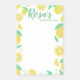 Lemons Grocery - Liste der Lemons Post-it Klebezettel