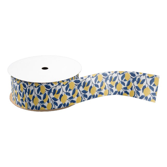 Lemons Grosgrain Ribbon Ripsband (Spule)