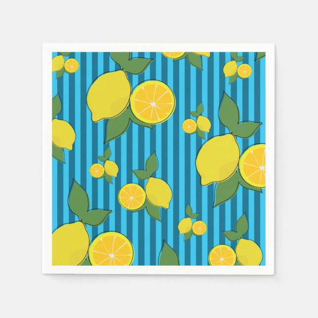 Lemons Illustration Serviette (Vorderseite)