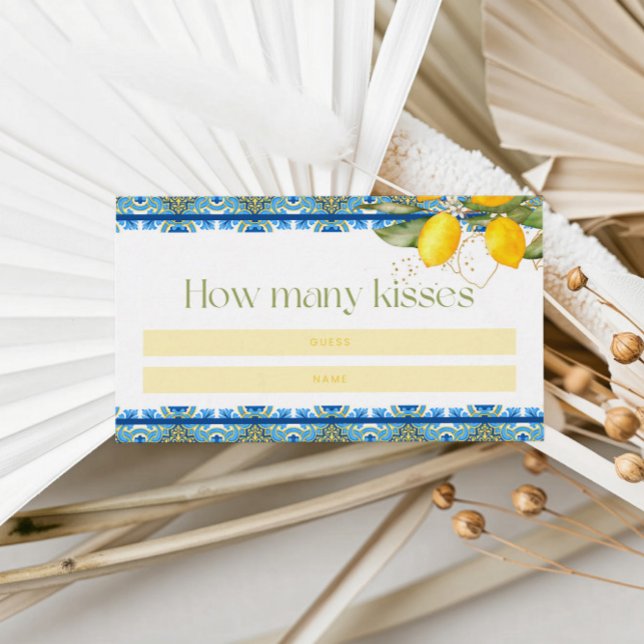 Lemons Italian Tiles Summer Brautparty Kisses Begleitkarte (Von Creator hochgeladen)