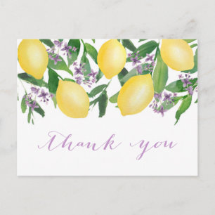 Lemons Lavender Brautparty Vielen Dank Postkarte