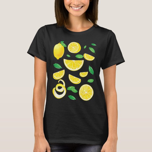 Lemons Lemon Slices Fruit Slices Lemonade Citrus S T-Shirt (Vorderseite)
