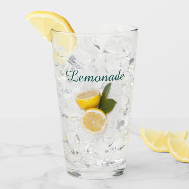 Lemons Lemonade Recipe Glas Cup (Vorderseite Ice)