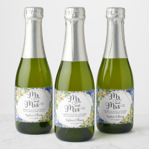 Lemons Meditteranean Blue Mosaic Tiles Wedding